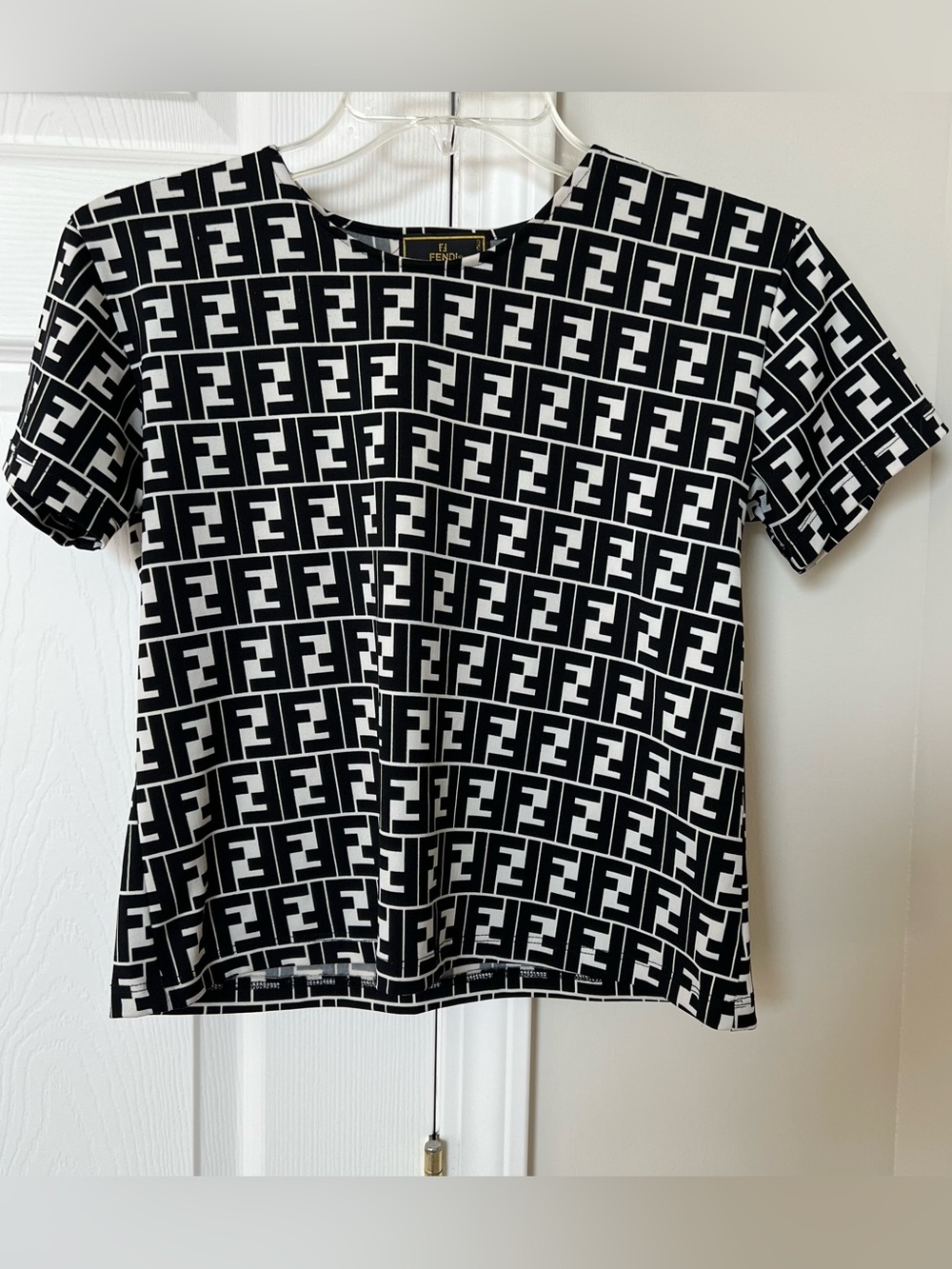 Authentic Fendi Black Zucca Monogram Shirt Size Small